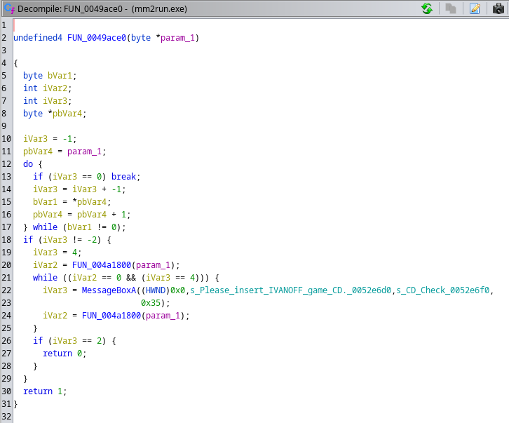 Function handling the string